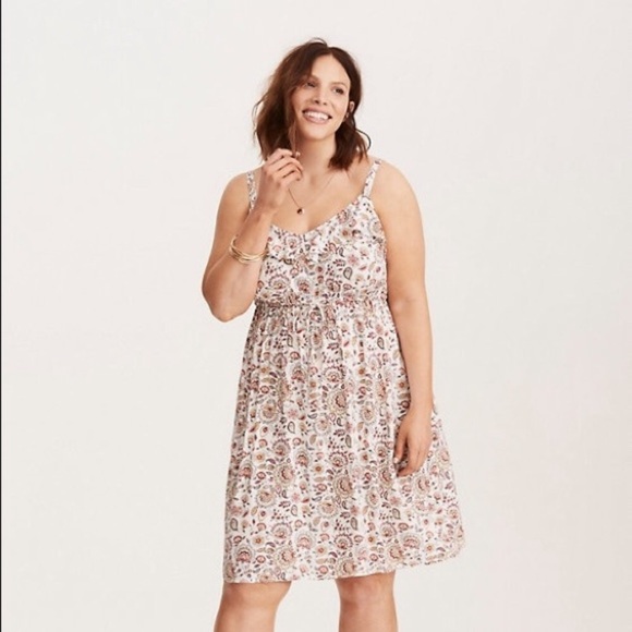 torrid Dresses & Skirts - Torrid Floral Paisley Print Tank Mini Dress